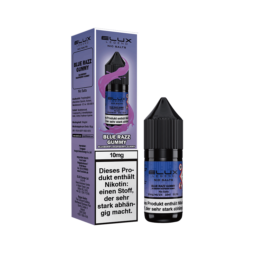 Elux Nikotinsalz - Blue Razz Gummy - Liquid 10mg 10ml