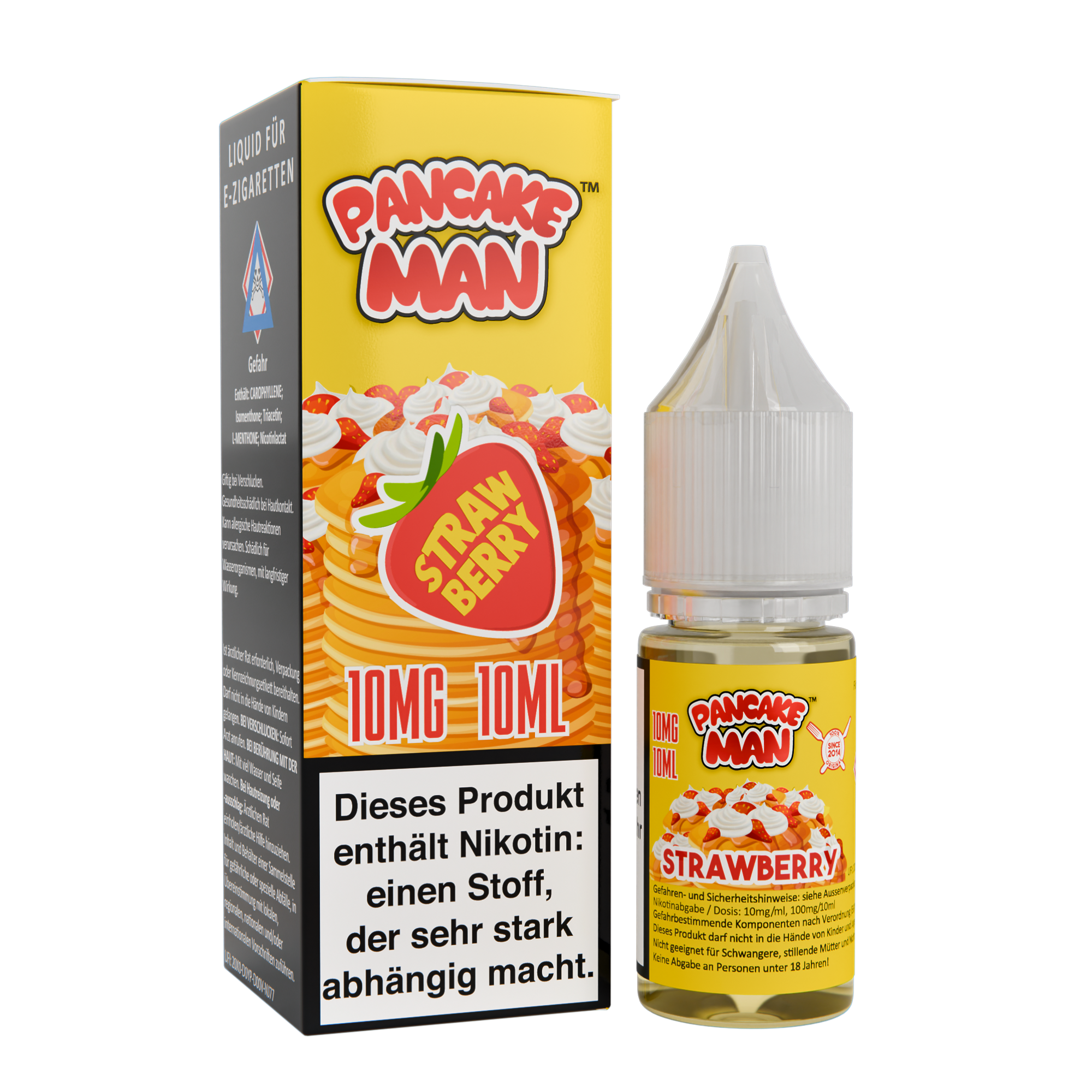 Pancake Man Nikotinsalz - Strawberry - 10ml Liquid 10mg