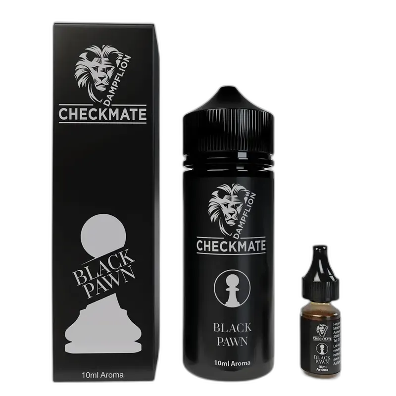Dampflion Checkmate Longfill - Black Pawn - 10ml Aroma in 120ml Flasche