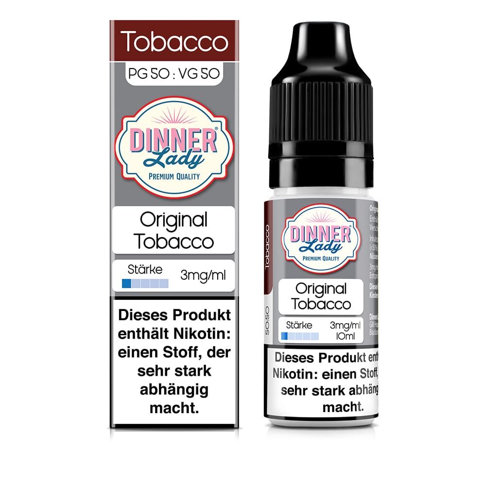 Dinner Lady Liquid - Original Tobacco - 50/50 10ml 3mg