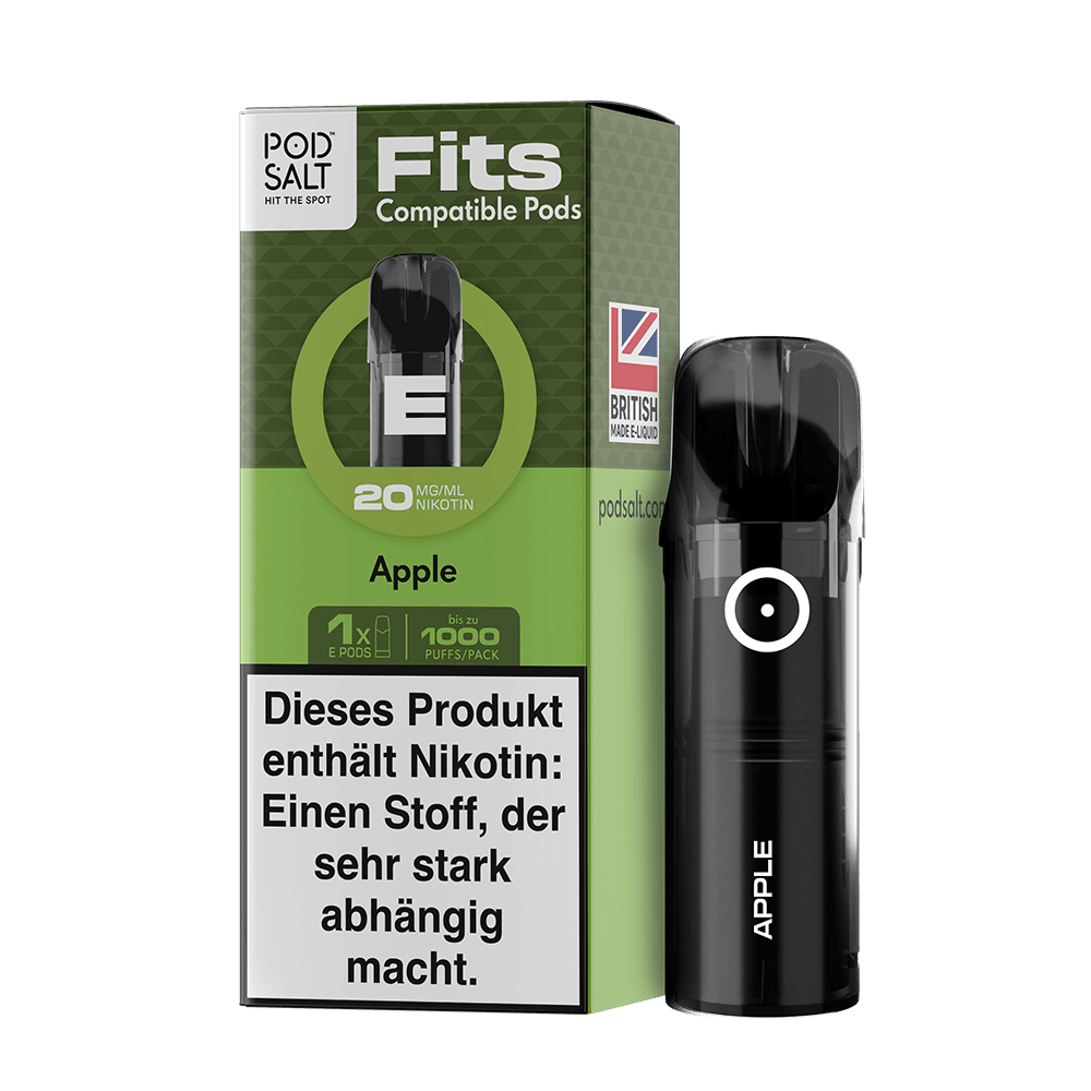3x Pod Salt Fits Pods Einweg Pod - Apple - 20mg Nikotinsalz 2ml