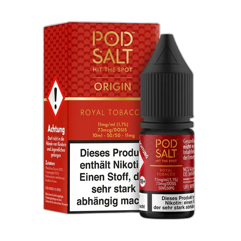 Pod Salt Origin Nikotinsalz - Royal Tobacco - 10ml Liquid 11mg