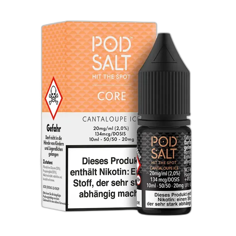 Pod Salt Core Nikotinsalz - Cantaloupe Ice - 10ml Liquid 20mg