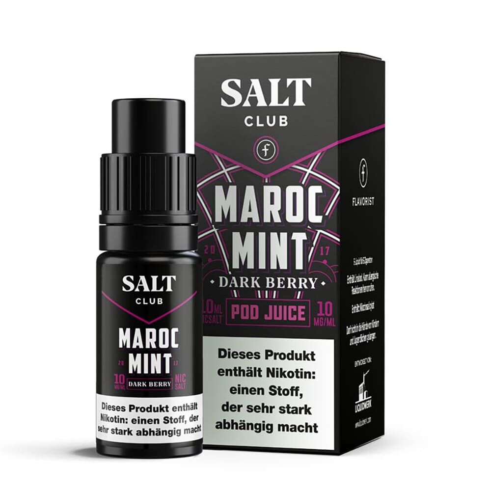 Salt Club Nikotinsalz - Flavorist Maroc Mint Dark Berry - Liquid 10ml 20mg