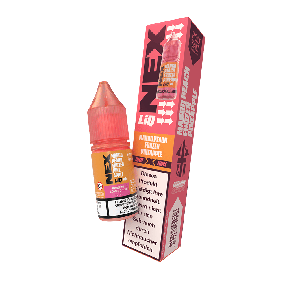Nex Liq Nikotinsalz - Mango Peach Frozen Pineapple - 0mg Liquid 10ml
