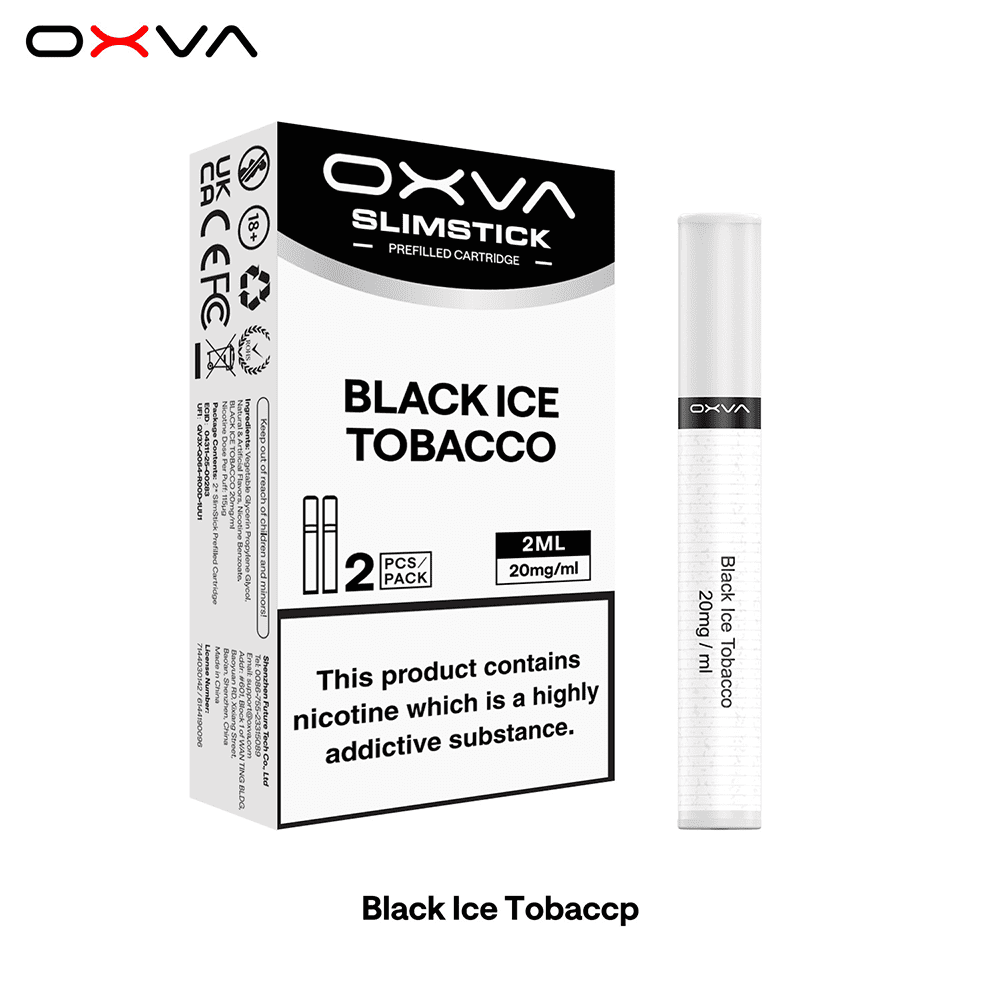2x OXVA Slimstick Einweg Pod - Black Ice Tobacco - 20mg Nikotinsalz 2ml