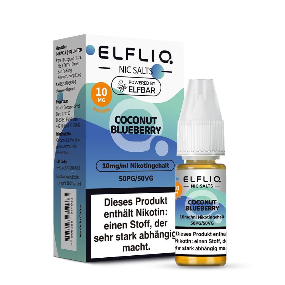 Elfliq by Elfbar Nikotinsalz - Coconut Blueberry - Liquid 10mg 10ml