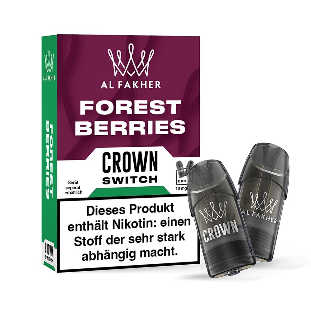 2x Al Fakher Crown Switch Einweg Pod - Forest Berries - 18mg Nikotinsalz 2ml