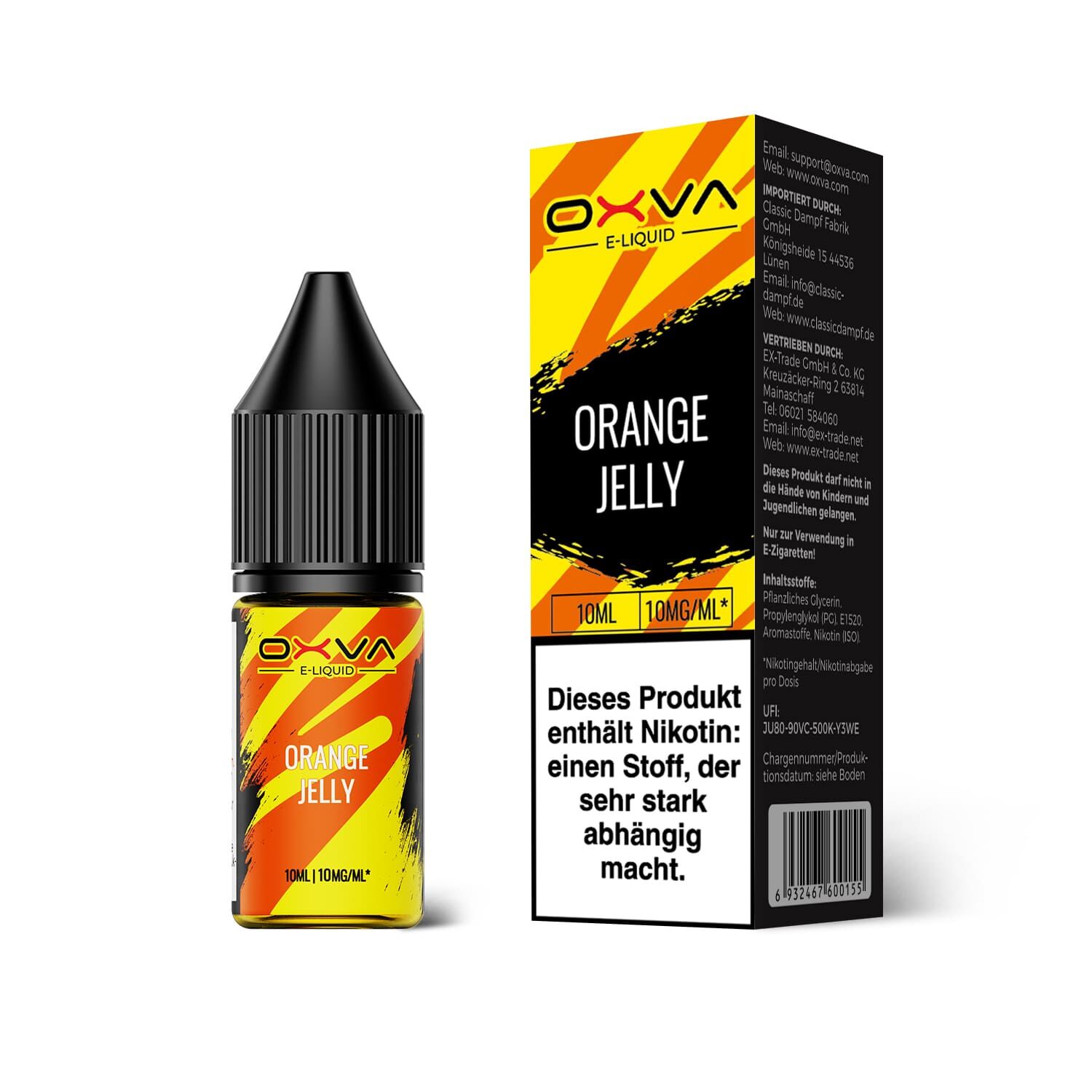 Oxva E-Liquid Nikotinsalz - Orange Jelly - 10ml Liquid 10mg