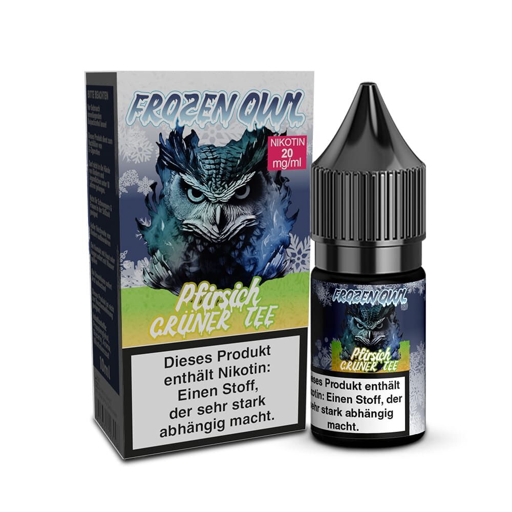 Frozen OWL Nikotinsalz - Pfirsich Grüner Tee - 10ml Liquid 20mg