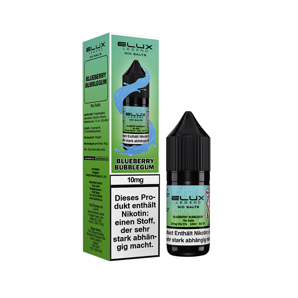 Elux Nikotinsalz - Blueberry Bubblegum - Liquid 10mg 10ml