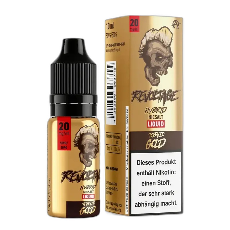 Revoltage Hybrid Nikotinsalz - Tobacco Gold - Liquid 20mg 10ml