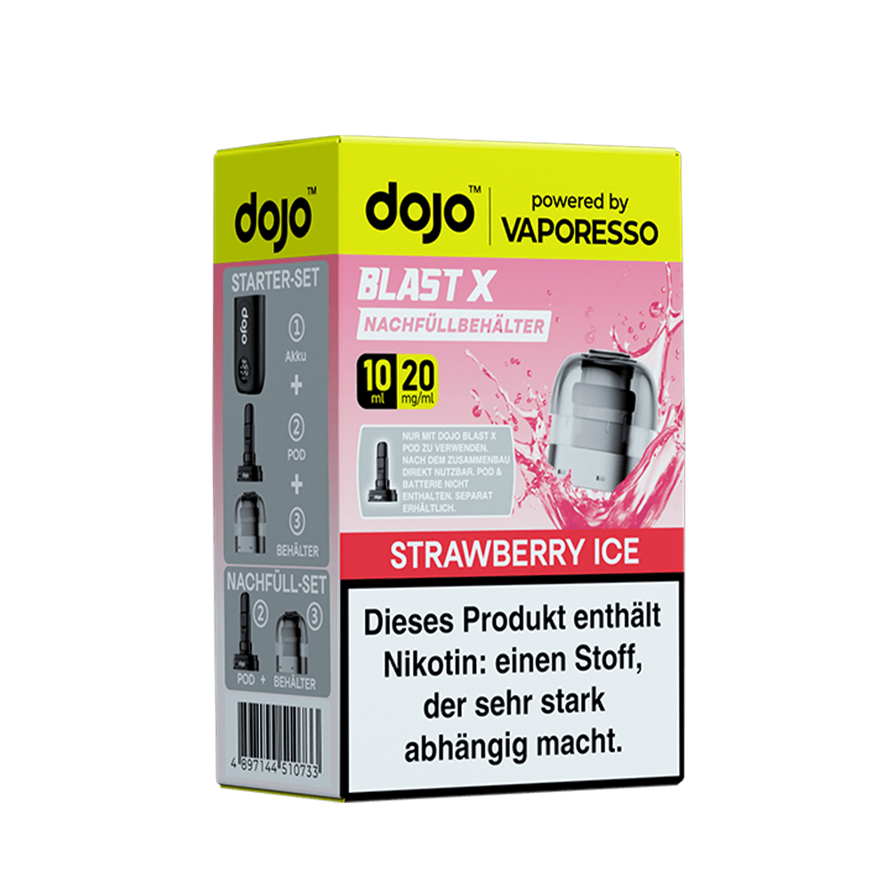 Vaporesso dojo Blast X Einweg Pod - Strawberry Ice - 20mg Nikotinsalz 10ml