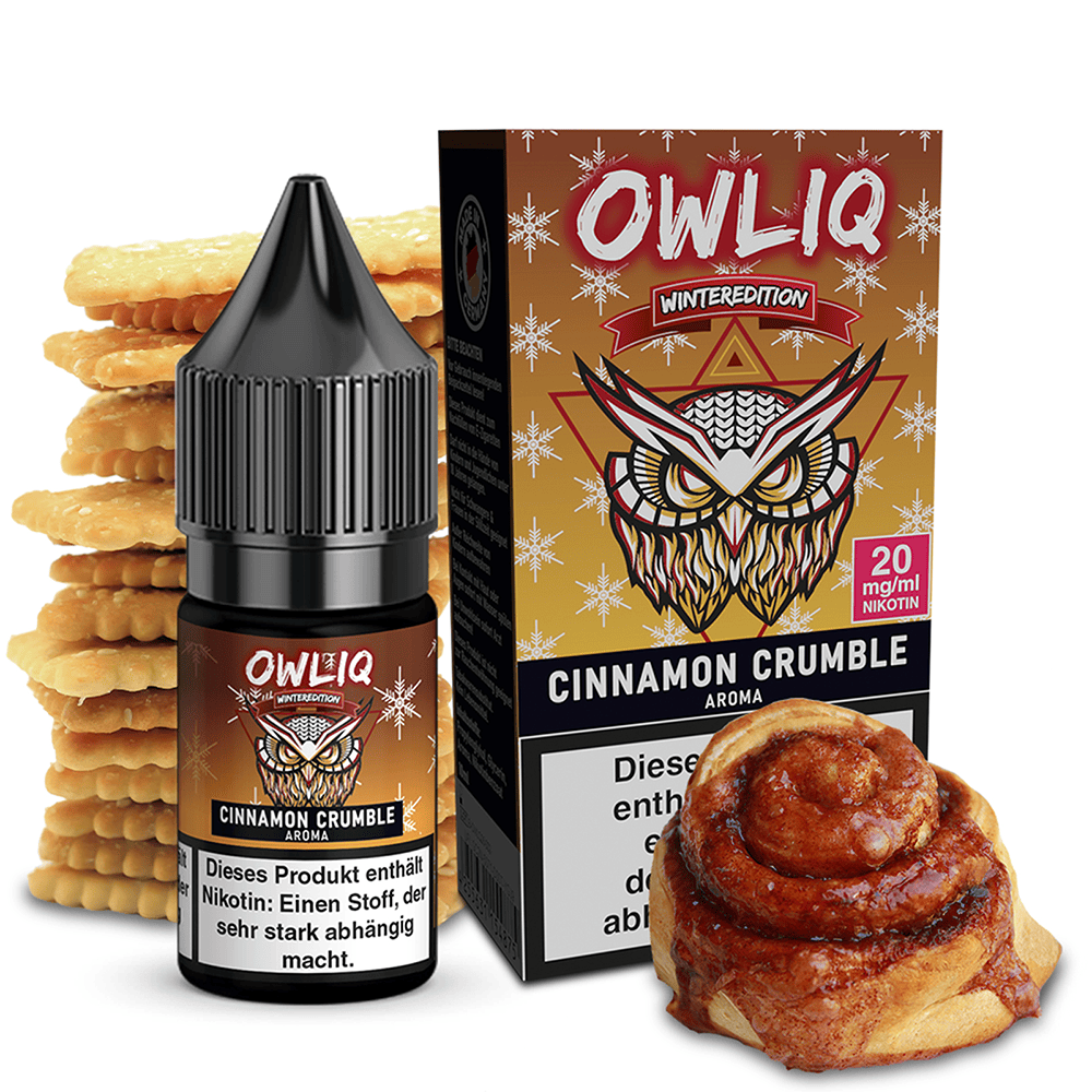 OWLIQ Nikotinsalz Weihnachtsedition - Cinnamon Crumble - 10ml Liquid 20mg