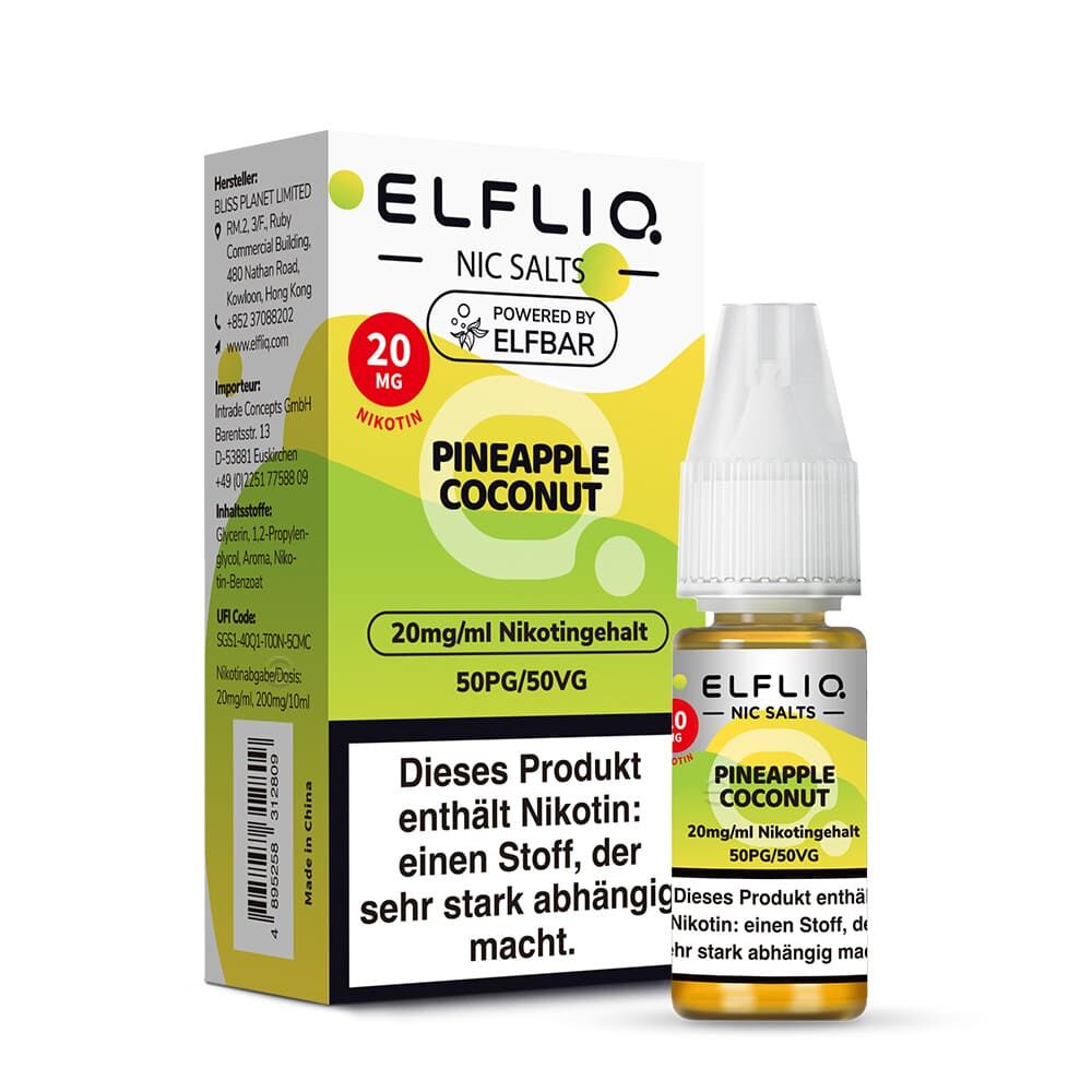 Elfliq by Elfbar Nikotinsalz - Pineapple Coconut - Liquid 20mg 10ml