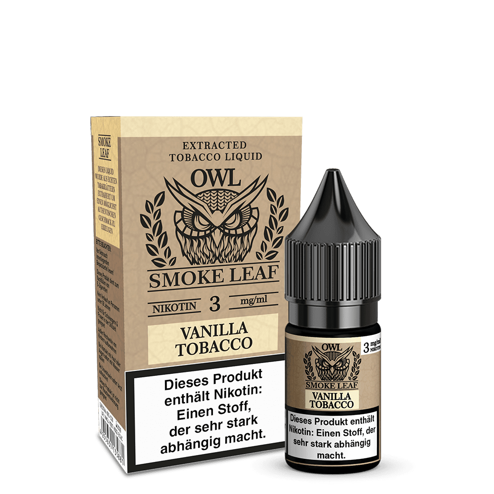 OWL Smoke Leaf Liquid - Vanilla Tobacco - 10ml 3mg
