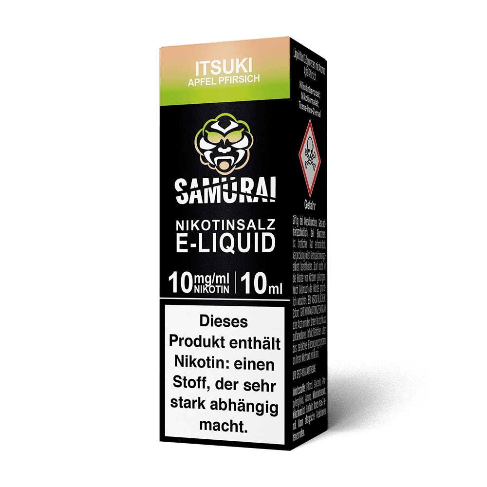 Samurai Nikotinsalz - Itsuki Apfel Pfirsich - Liquid 10mg 10ml
