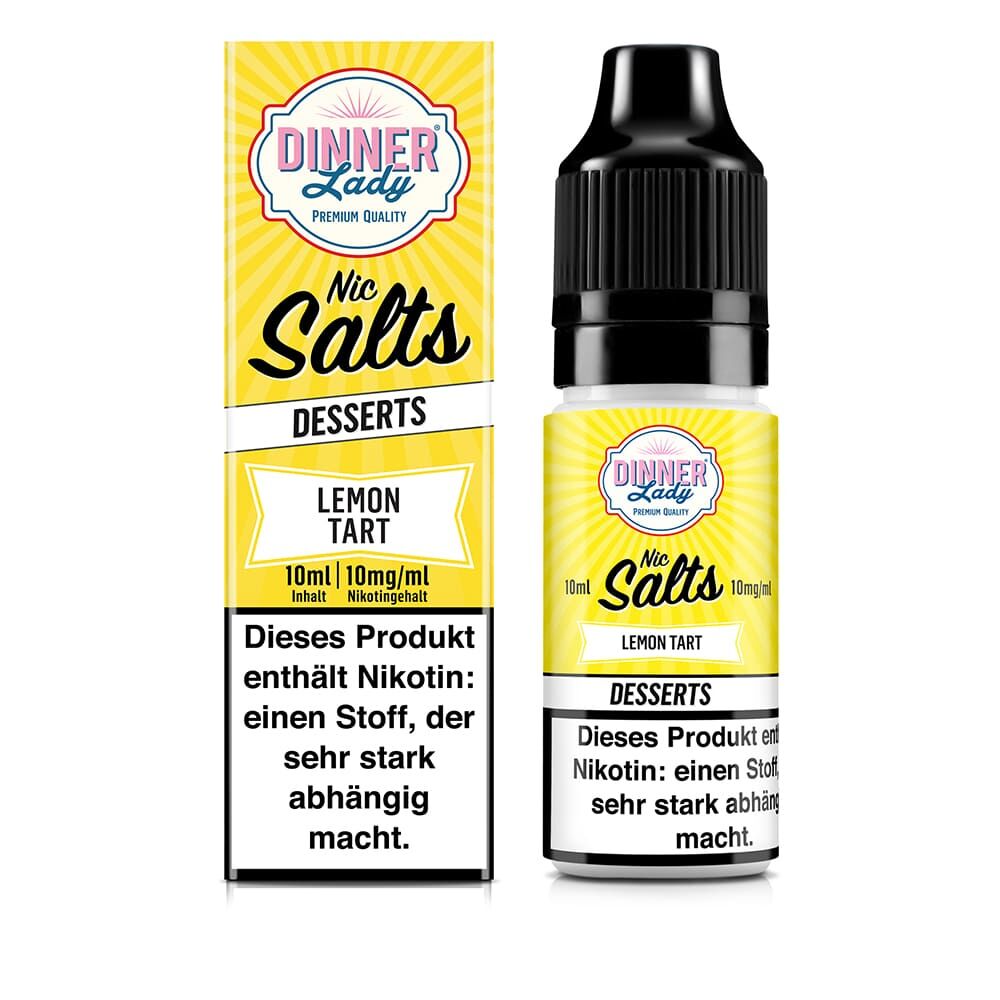 Dinner Lady Nikotinsalz - Lemon Tart - 50/50 10ml Liquid 10mg Dinner Lady Nikotinsalz - Lemon Tart - 50/50 10ml Liquid 10mg