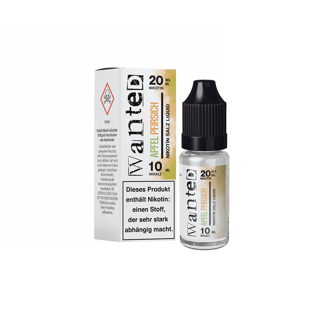 Wanted Nikotinsalz - Apfel Pfirsich - Overdosed 10ml Liquid 20mg