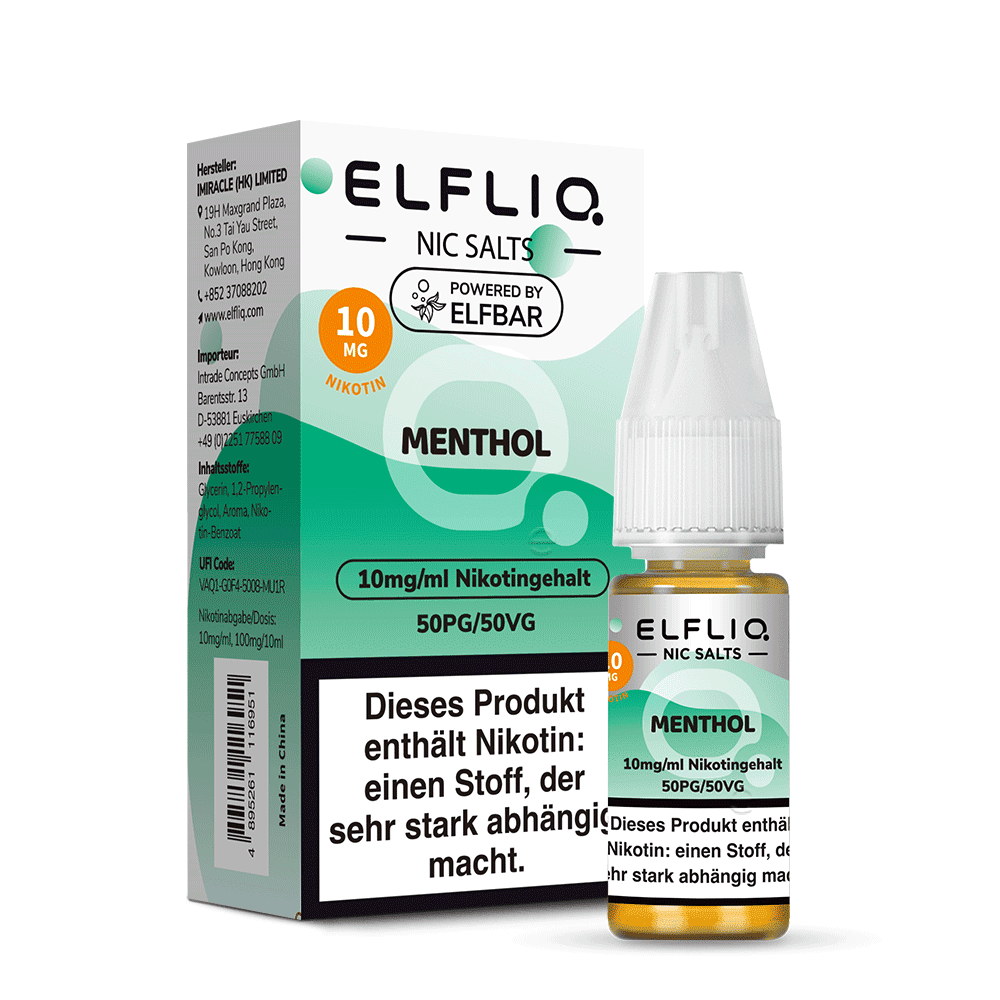 Elfliq by Elfbar Nikotinsalz - Menthol - Liquid 10mg 10ml