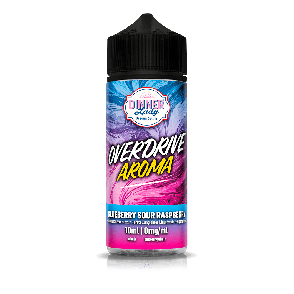 Dinner Lady Overdrive Longfill - Blueberry Sour Raspberry - 10ml in 120ml Flasche
