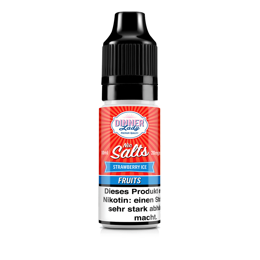 Dinner Lady Nikotinsalz - Strawberry Ice - 50/50 10ml Liquid 20mg