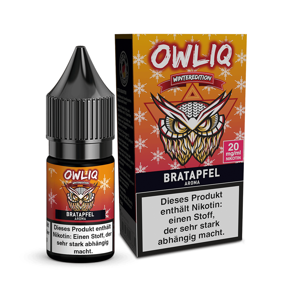 OWLIQ Nikotinsalz Weihnachtsedition - Bratapfel - 10ml Liquid 20mg