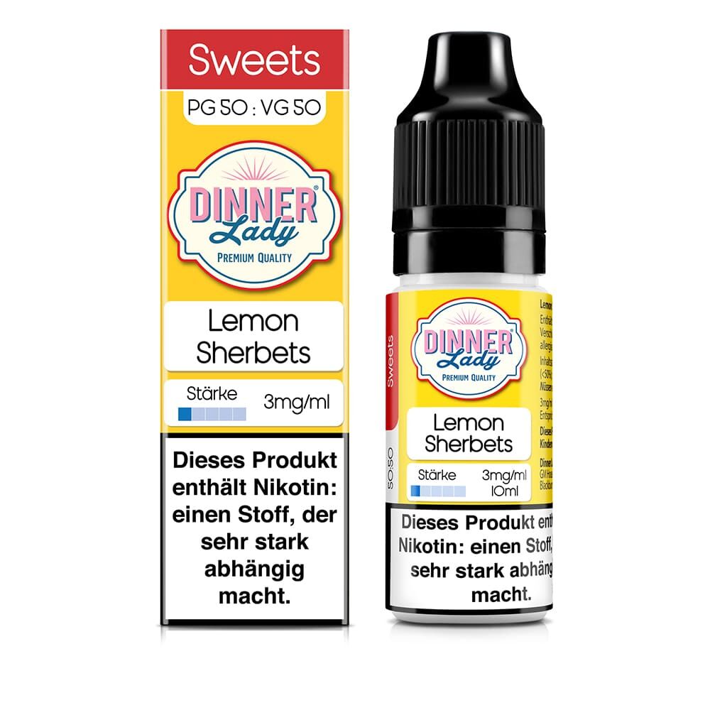 Dinner Lady Liquid - Lemon Sherbets - 50/50 10ml 3mg