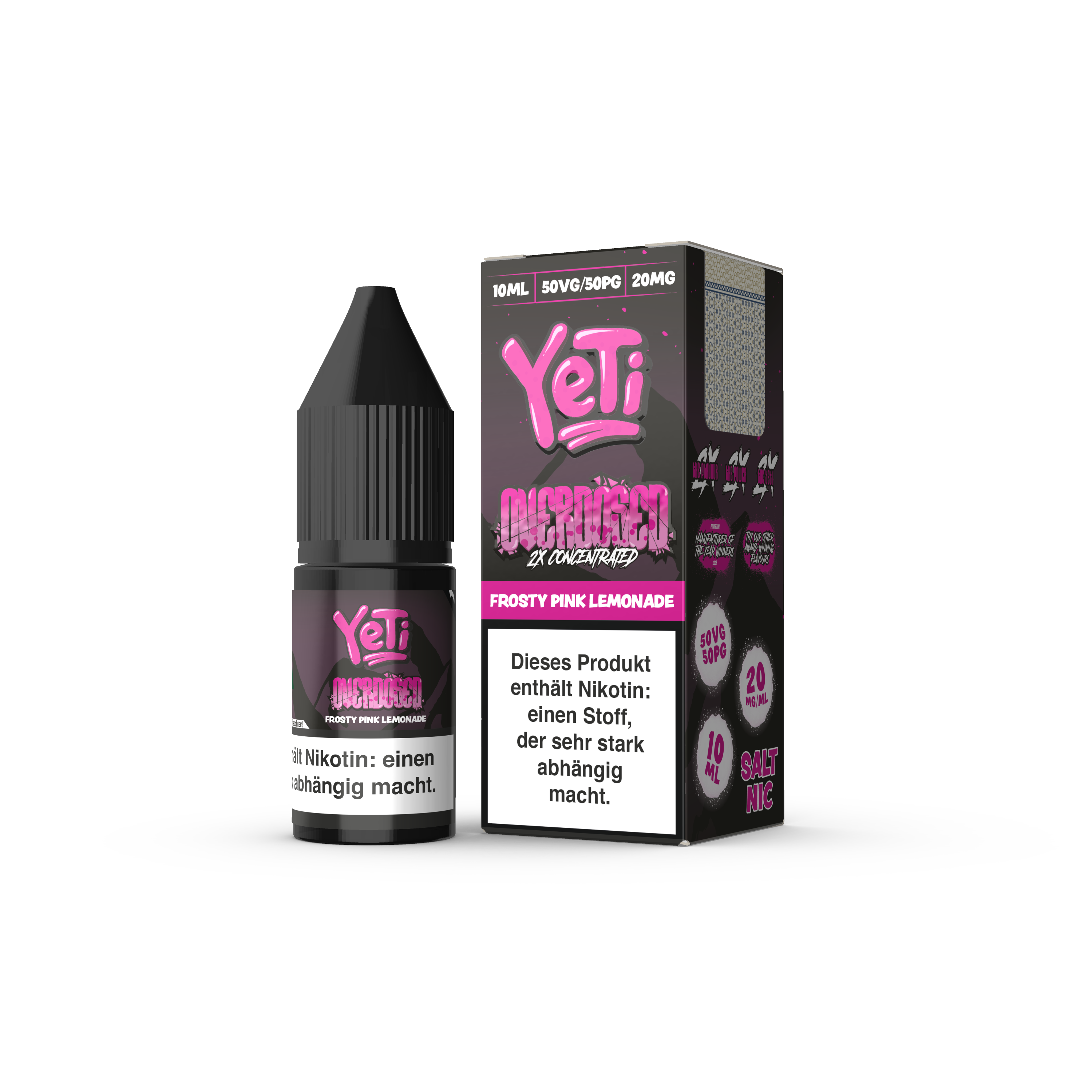 Yeti Nikotinsalz - Frosty Pink Lemonade - Overdosed 10ml Liquid 20mg