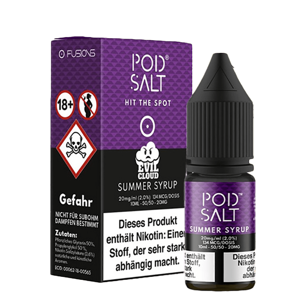 Pod Salt Fusion - Summer Syrup - 10ml Liquid 20mg Nikotinsalz