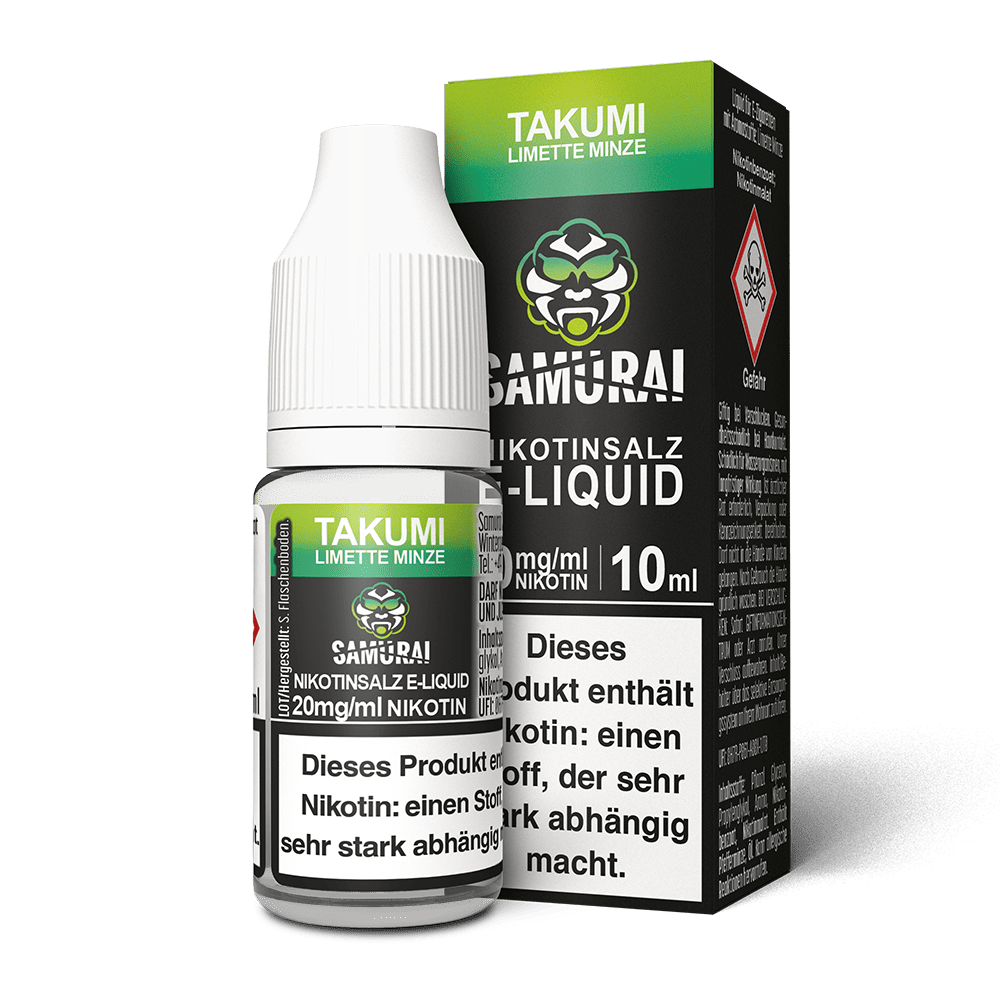 Samurai Nikotinsalz - Takumi Limette Minze - Liquid 20mg 10ml