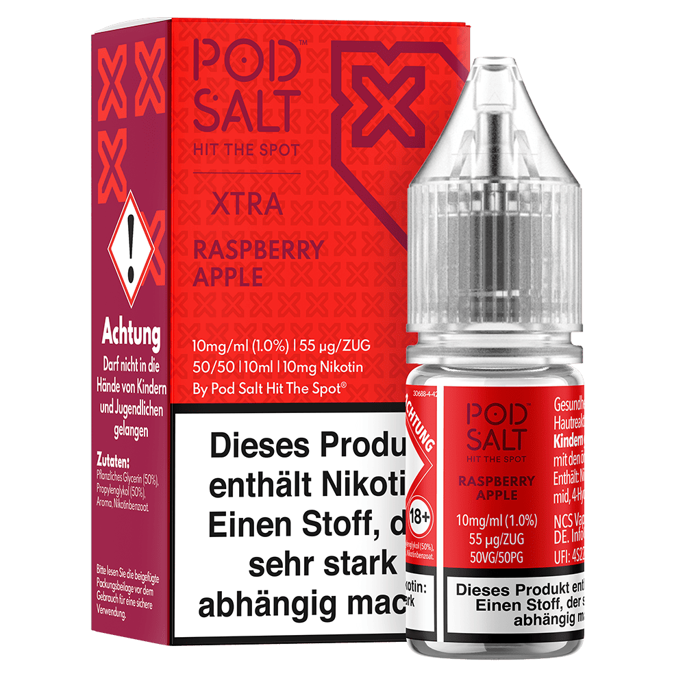 Pod Salt Xtra Nikotinsalz - Raspberry Apple - Liquid 10mg 10ml