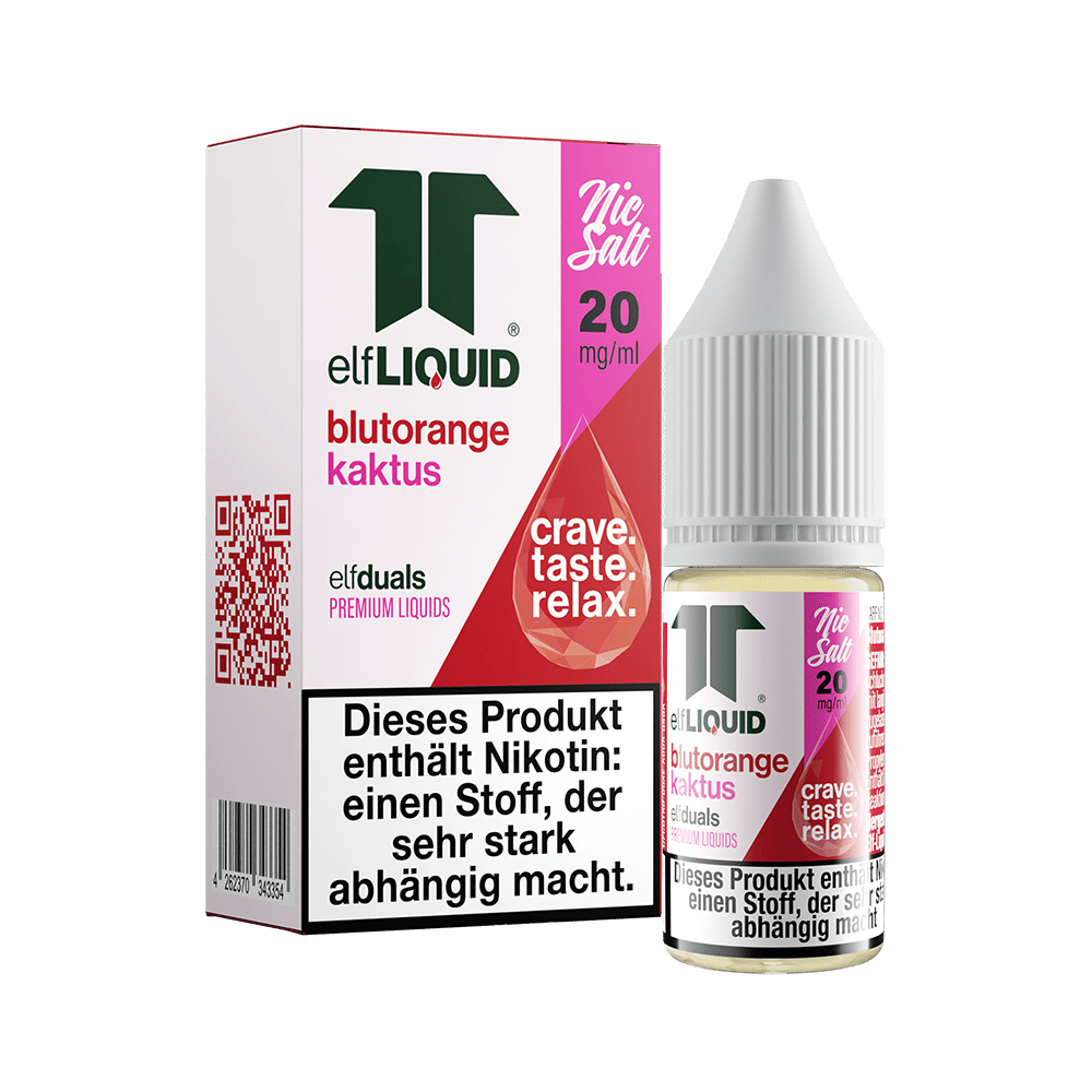 Elf-Liquid Nikotinsalz - Blutorange Kaktus - 10ml Liquid 20mg