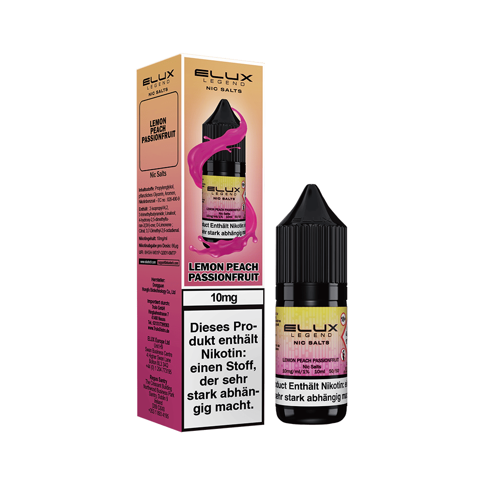 Elux Nikotinsalz - Lemon Peach Passion - Liquid 10mg 10ml