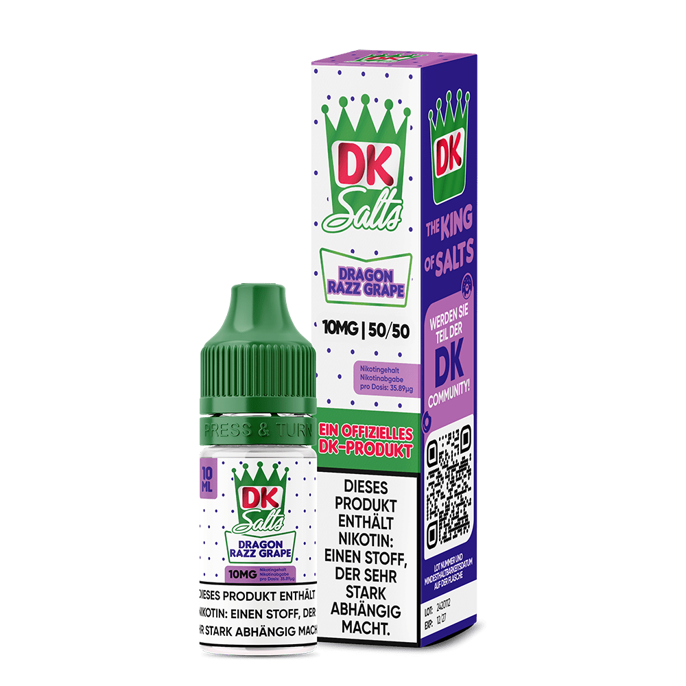 DK Salts Nikotinsalz - Dragon Razz Grape - Liquid 10mg 10ml