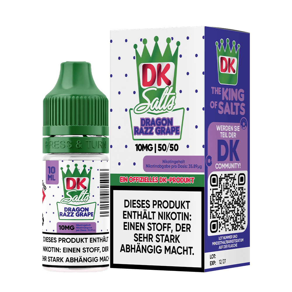 DK Salts Nikotinsalz - Dragon Razz Grape - Liquid 10mg 10ml