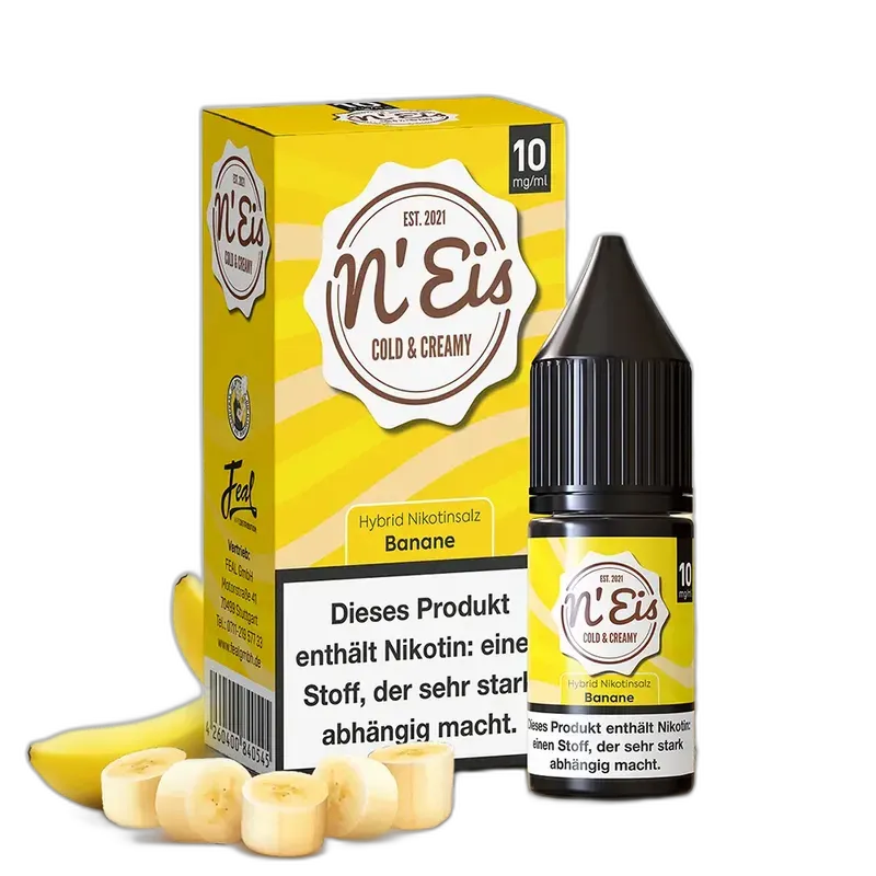 nEis Nikotinsalz - Banane - 10ml Liquid 10mg