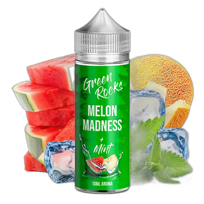 Green Rocks Longfill - Hacks Melon Madness - 10ml Aroma in 120ml Flasche