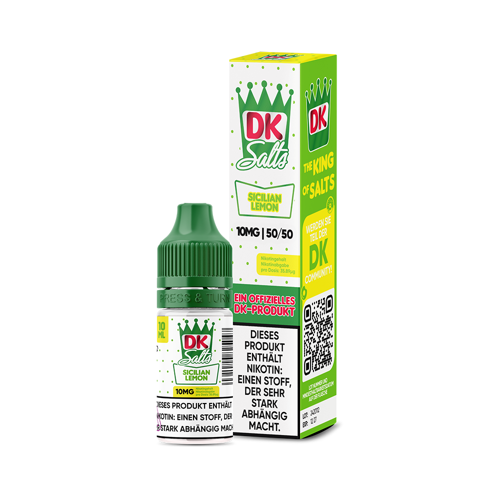 DK Salts Nikotinsalz - Sicilian Lemon - Liquid 10mg 10ml DK Salts Nikotinsalz - Sicilian Lemon - Liquid 10mg 10ml