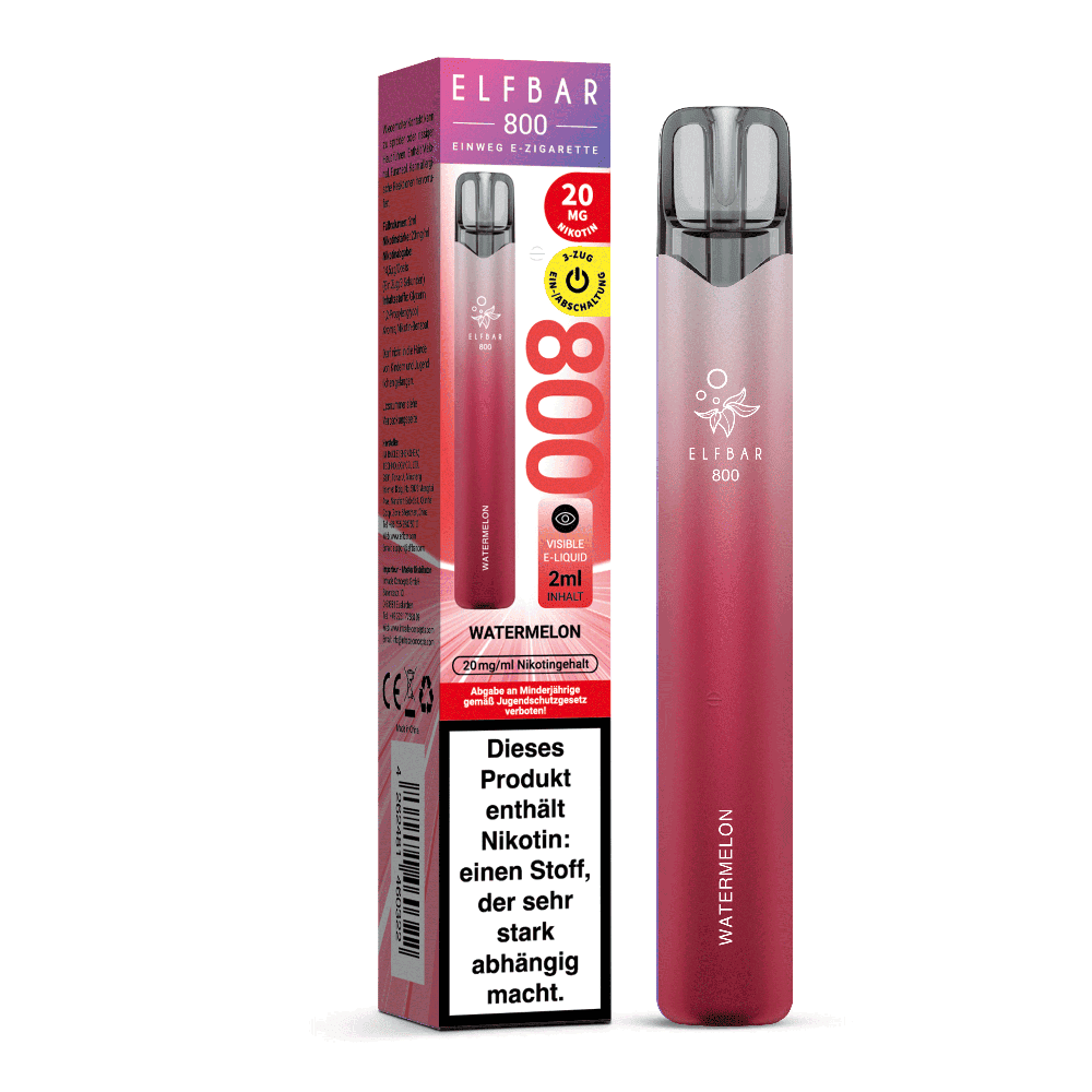Elfbar 800 Einweg E-Zigarette - Watermelon - 20mg