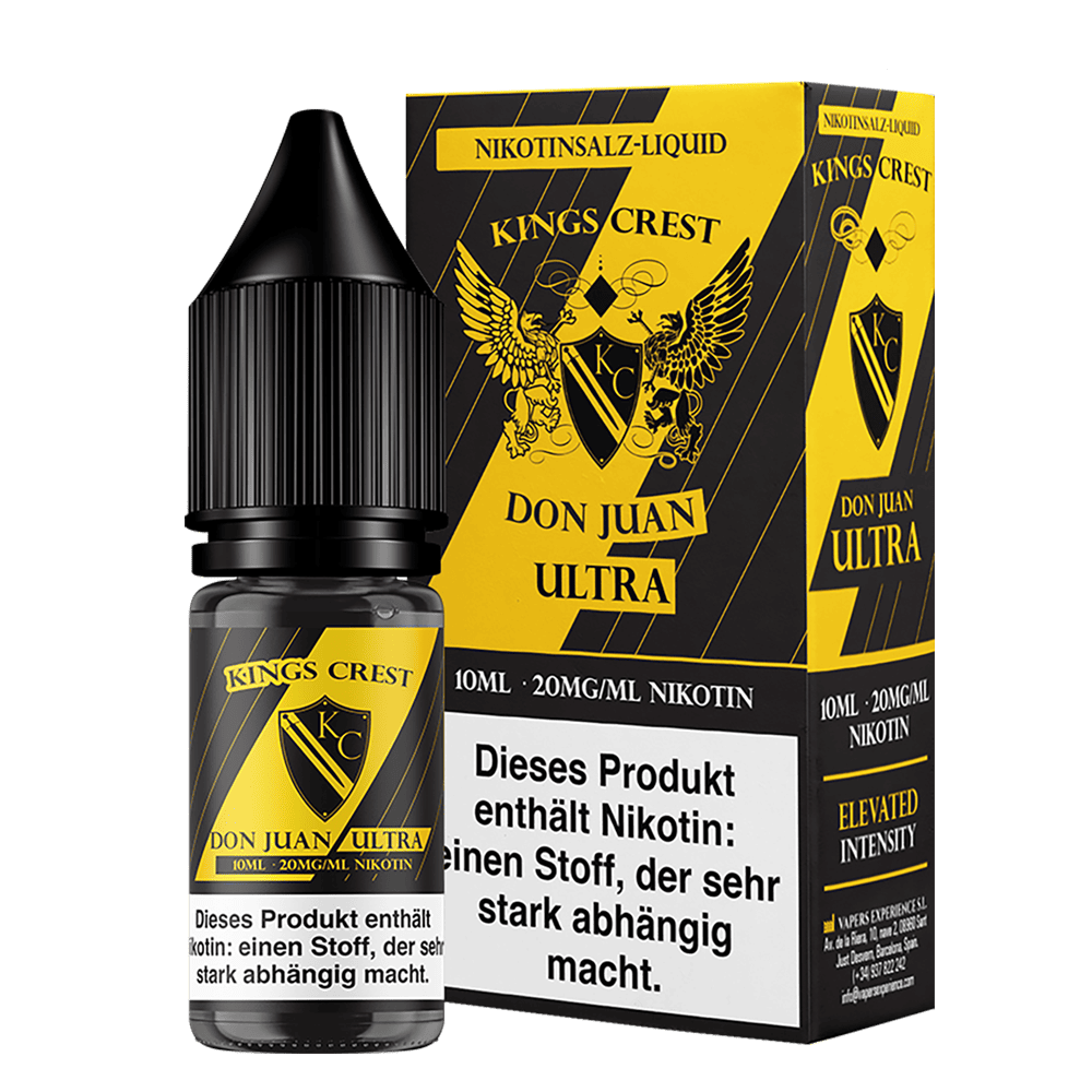 Kings Crest Nikotinsalz - Don Juan Ultra - 10ml Liquid 20mg Kings Crest Nikotinsalz - Don Juan Ultra - 10ml Liquid 20mg