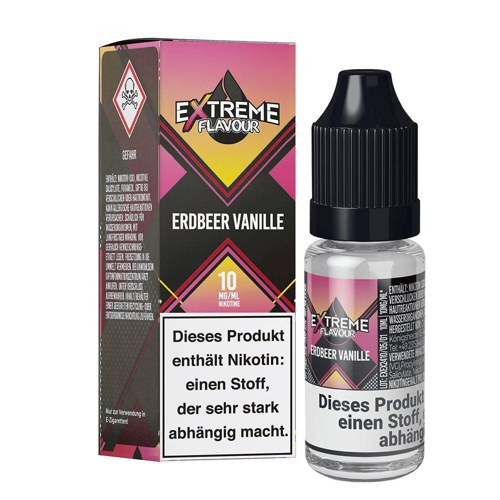 Extreme Flavour - Erdbeer Vanille - 10mg 10ml Hybrid-Nikotinsalzliquid