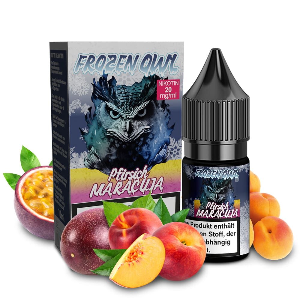 Frozen OWL Nikotinsalz - Pfirsich Maracuja - 10ml Liquid 20mg Frozen OWL Nikotinsalz - Pfirsich Maracuja - 10ml Liquid 20mg