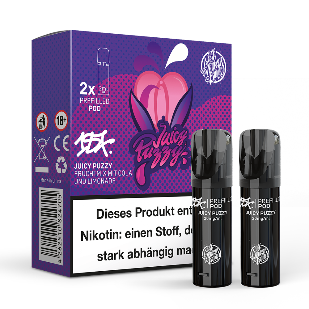 2x 187 Strassenbande Einweg Pod - Juicy Puzzy - 20mg Nikotinsalz 2ml