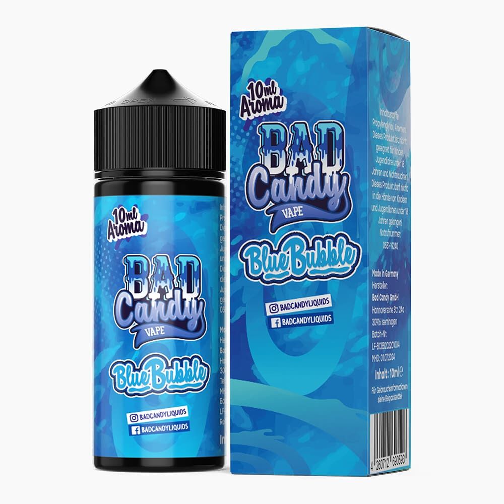 Bad Candy Longfill - Blue Bubbles - 10ml  Aroma in 120ml Flasche