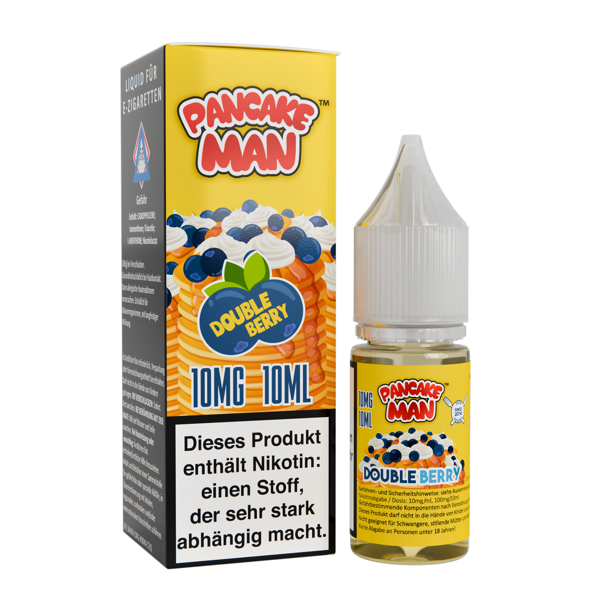 Pancake Man Nikotinsalz - Double Berry - 10ml Liquid 10mg