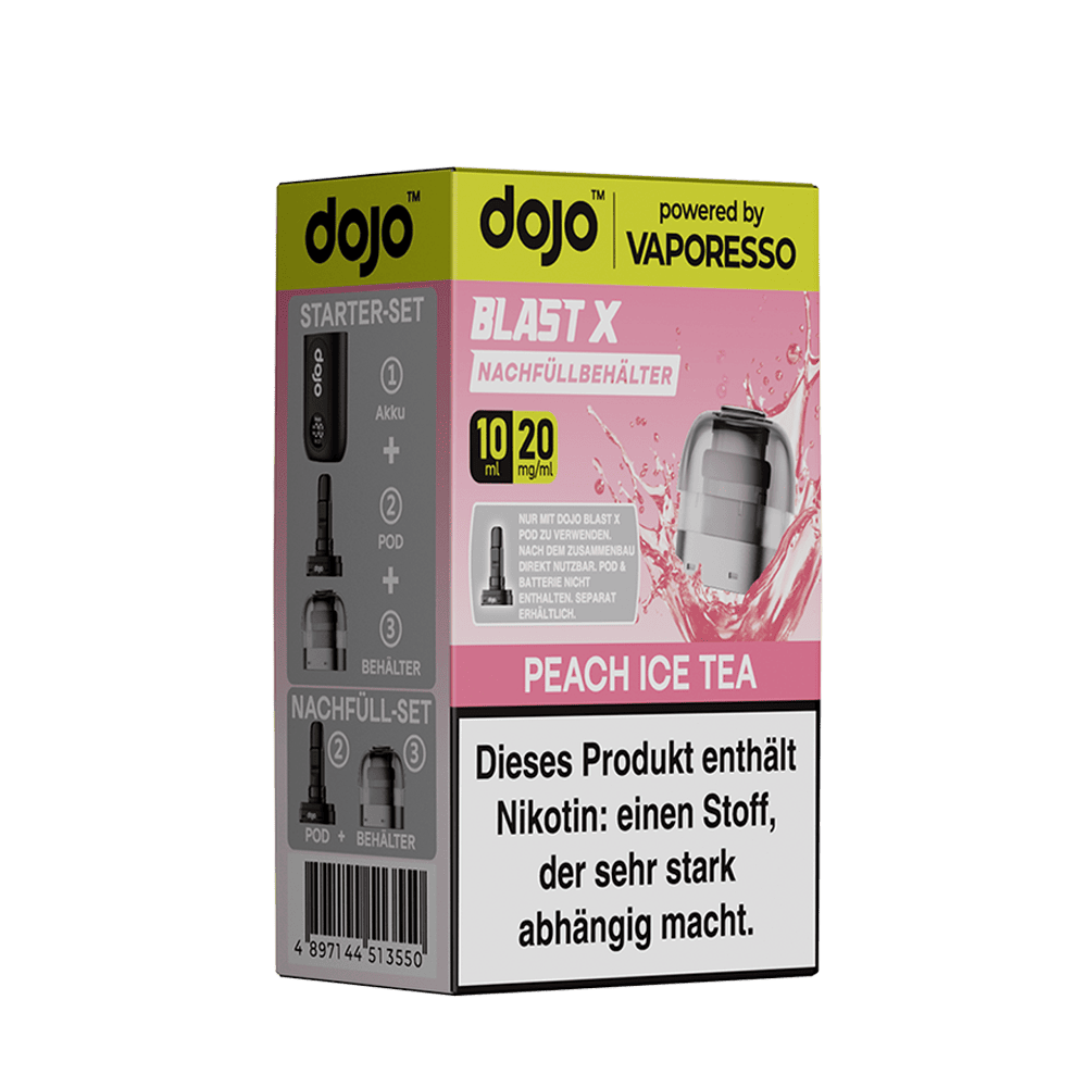 Vaporesso dojo Blast X Einweg Pod - Peach Ice Tea - 20mg Nikotinsalz 10ml