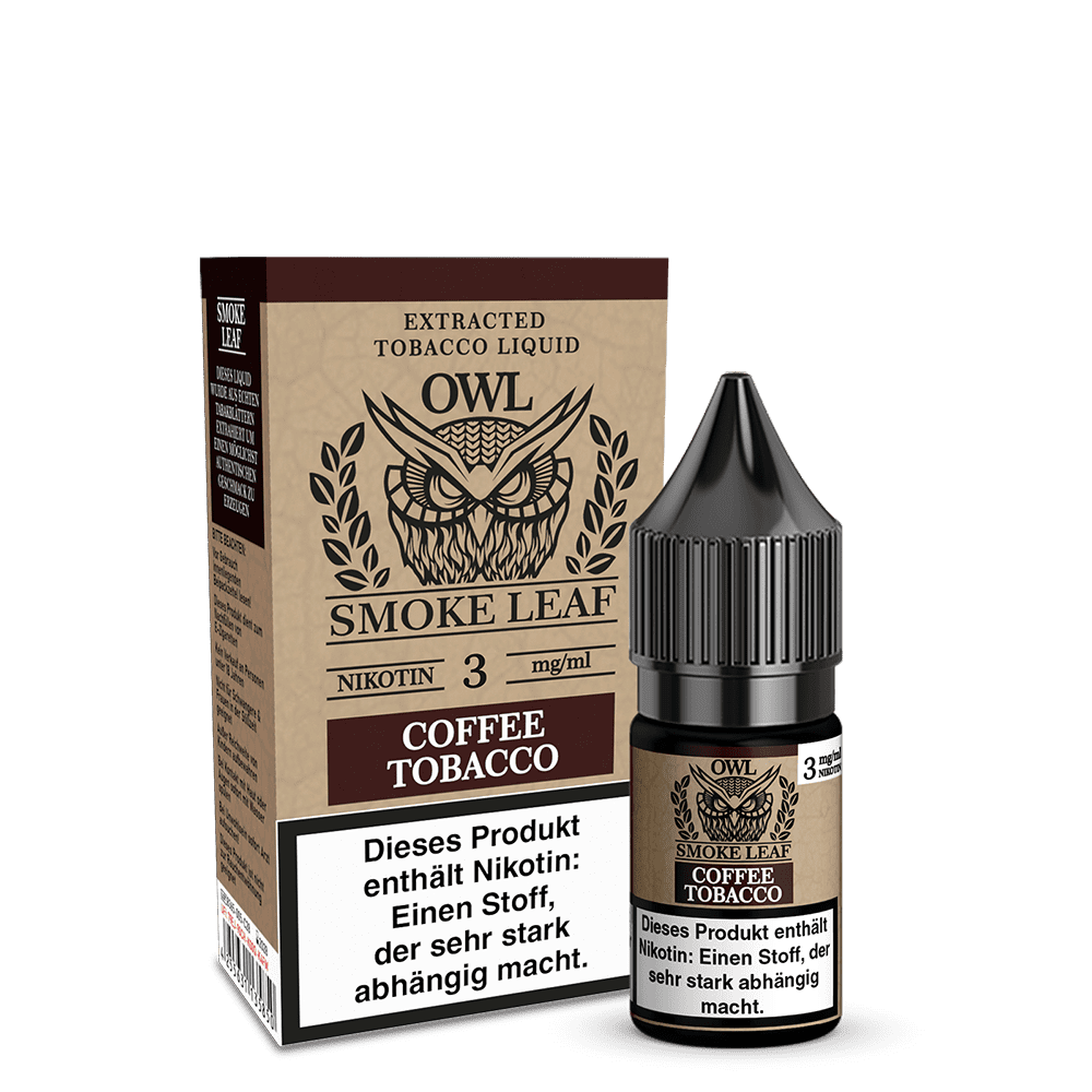 OWL Smoke Leaf Liquid - Coffee Tobacco - 10ml 3mg OWL Smoke Leaf Liquid - Coffee Tobacco - 10ml 3mg