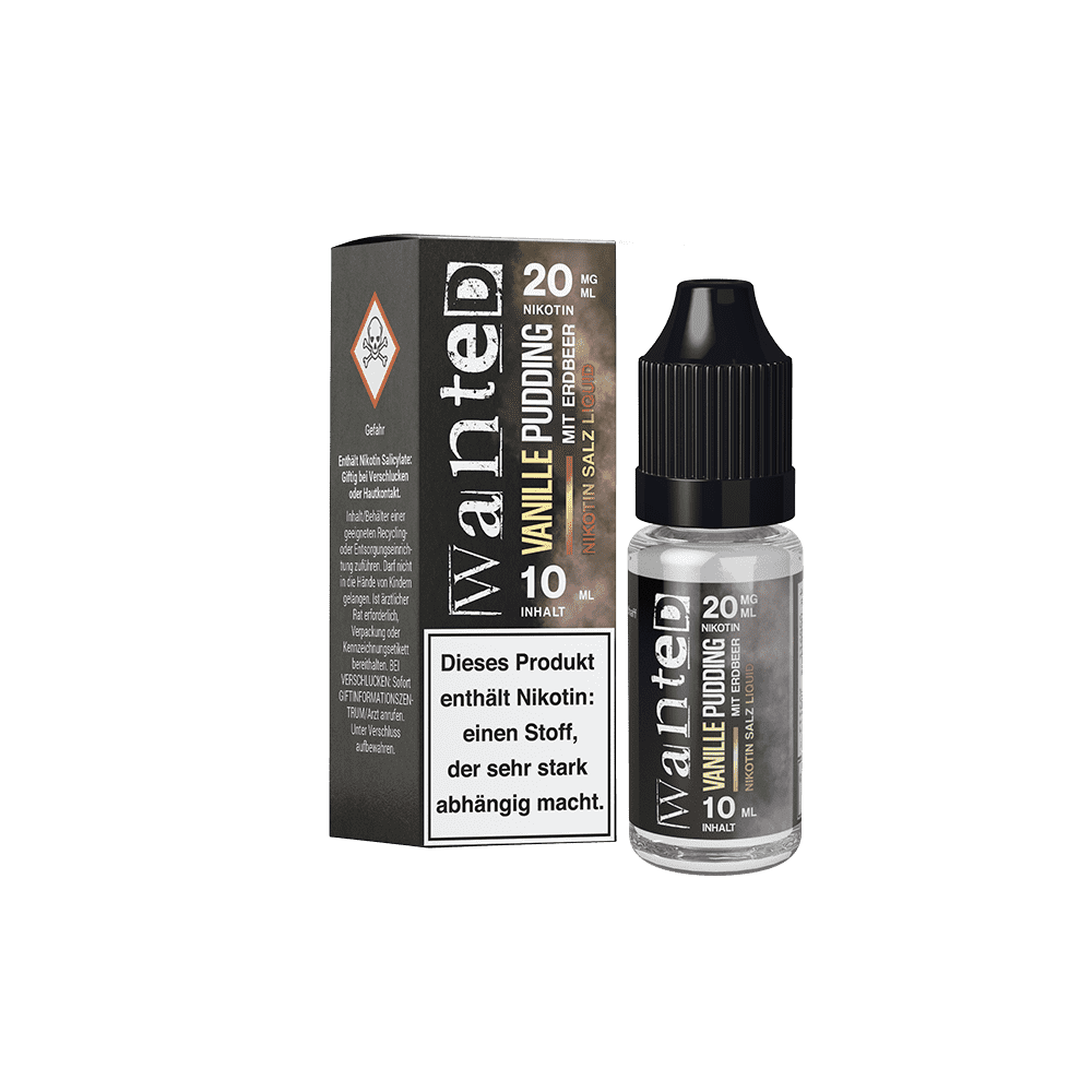 Wanted Nikotinsalz - Vanillepudding mit Erdbeer - Overdosed 10ml Liquid 20mg Wanted Nikotinsalz - Vanillepudding mit Erdbeer - Overdosed 10ml Liquid 20mg