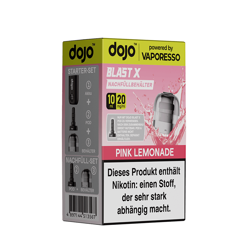 Vaporesso dojo Blast X Einweg Pod - Pink Lemonade - 20mg Nikotinsalz 10ml